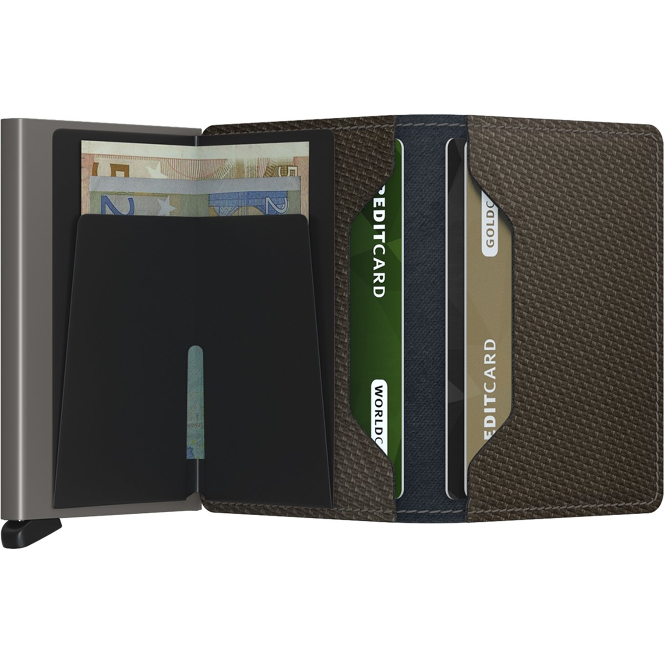 Secrid Slimwallet Wallet Carbon Khaki Damenbrieftasche