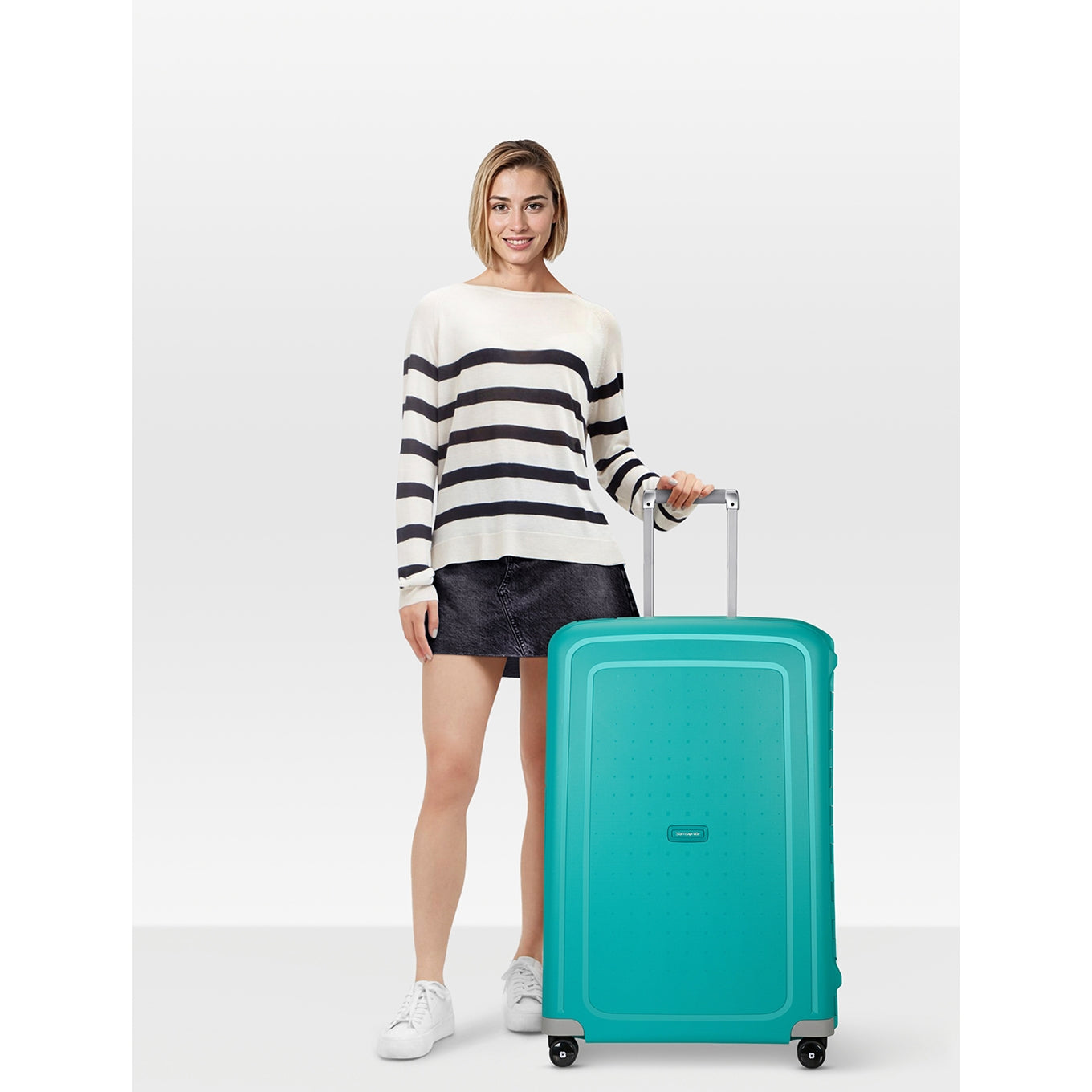 Samsonite S'Cure Spinner 75 aqua blue Hard Case