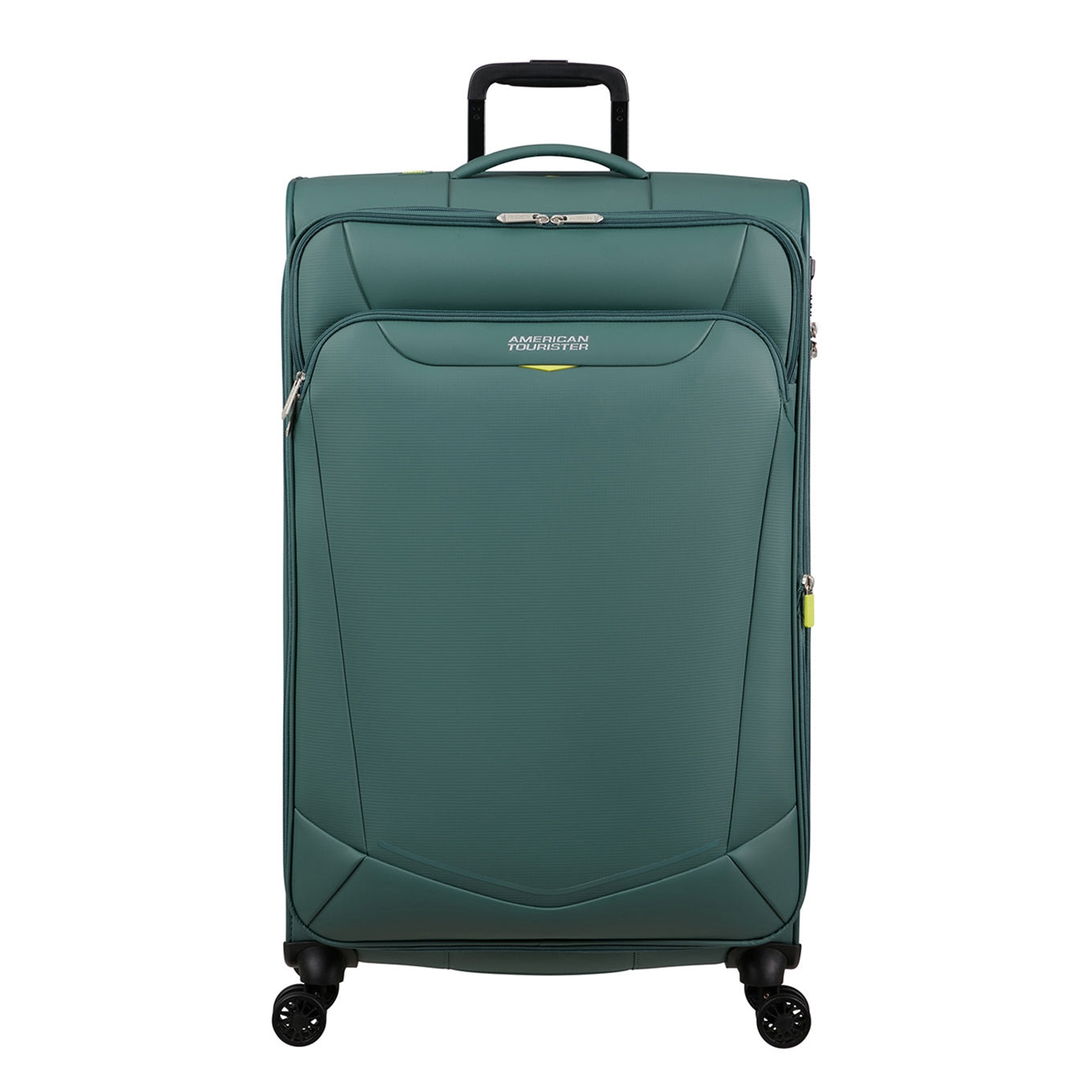 American Tourister Summerride Spinner L Exp TSA dunkler Wald Weicher Koffer