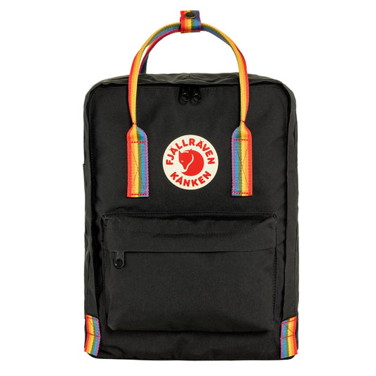 Fjallraven Kanken Rainbow schwarz-Regenbogenmuster