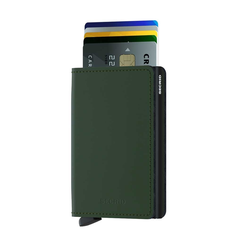 Secrid Slimwallet Portemonnee Matte green & black