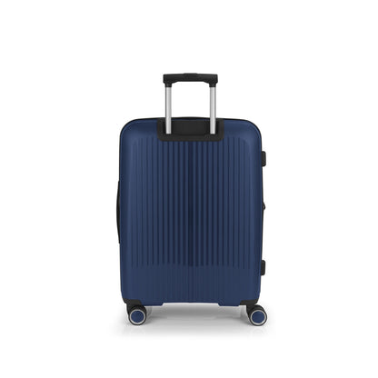 Gabol Brooklyn Medium Trolley Erweiterbarer blauer Hartschalenkoffer