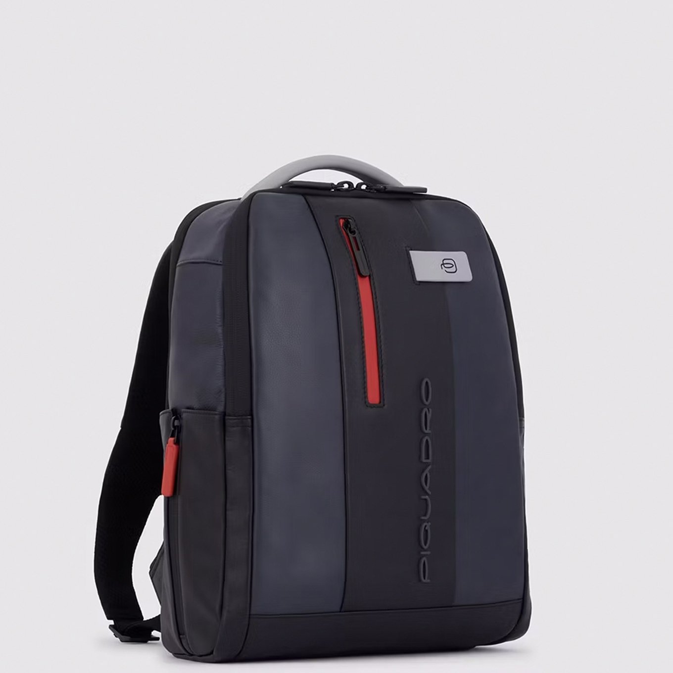 Piquadro Urban Leather Computer Backpack 14" grey/black