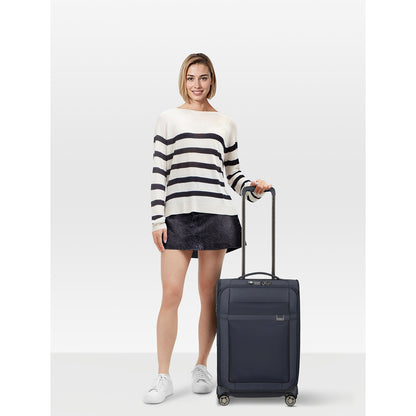 Samsonite Airea Spinner 55 Exp Länge 35 cm dunkelblau Weicher Koffer