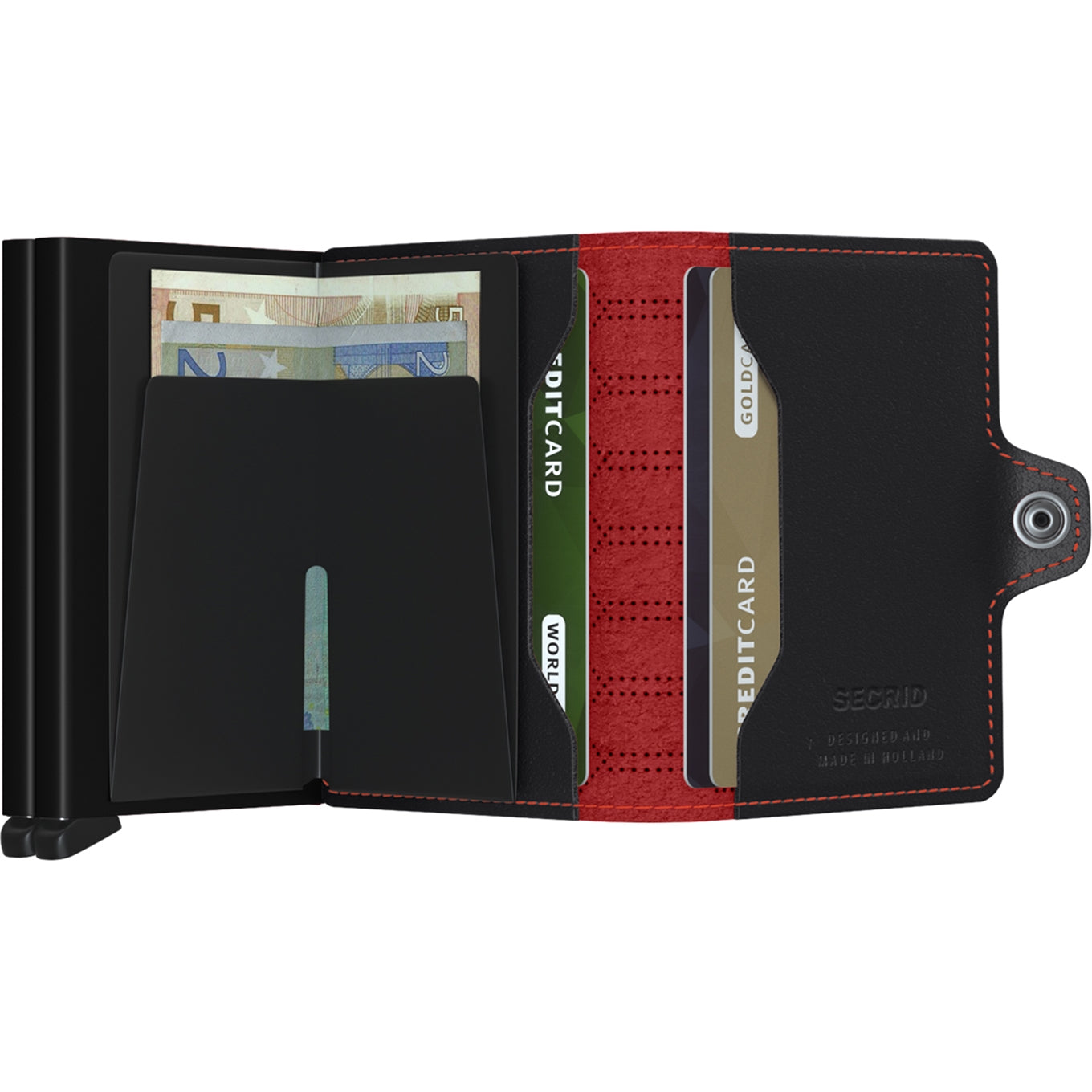 Secrid Twinwallet Portemonnee Fuel black & red