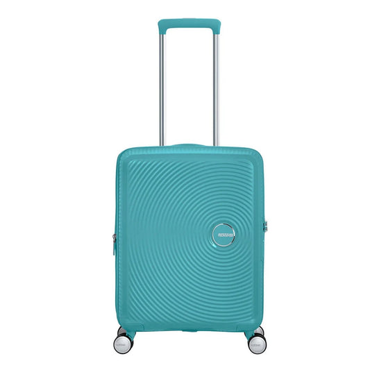 American Tourister Soundbox Spinner 55 Expandable turquoise tonic