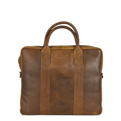 DSTRCT Limited Single Zip 14'' Laptop bag cognac