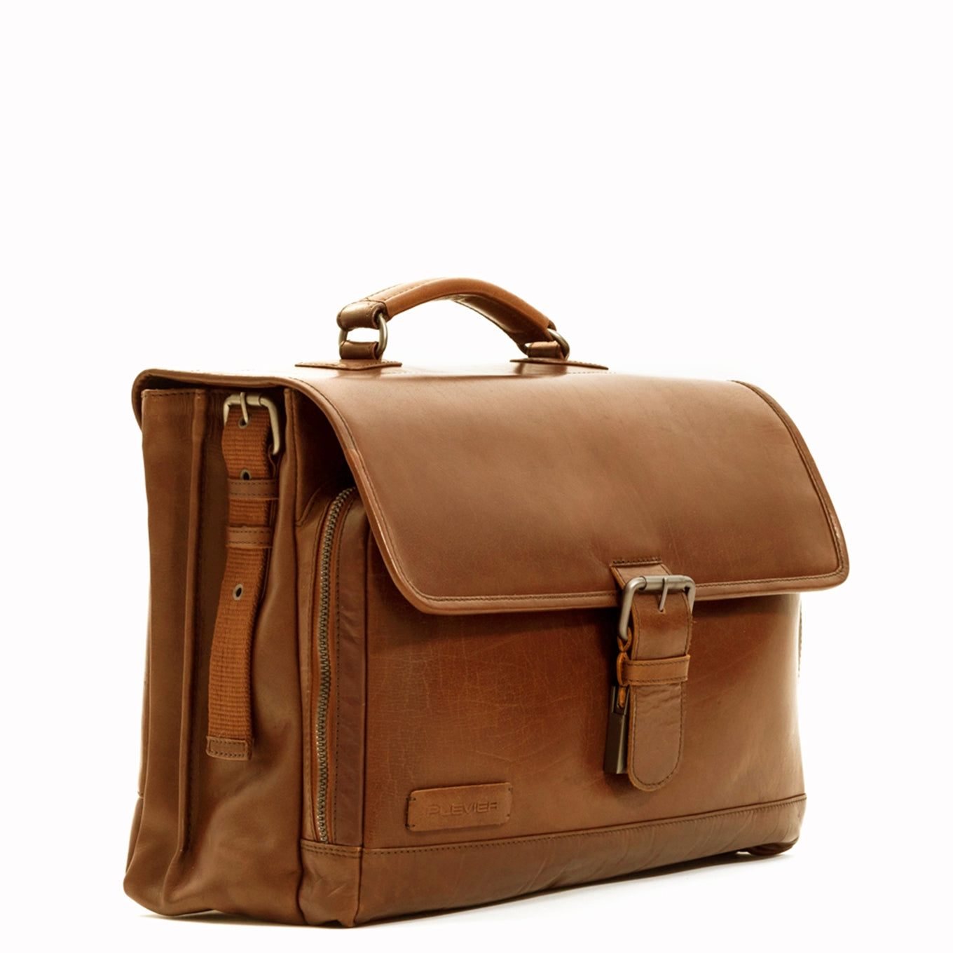 Plevier Quartz Volnerf 3-vaks Laptoptas 15.6" cognac
