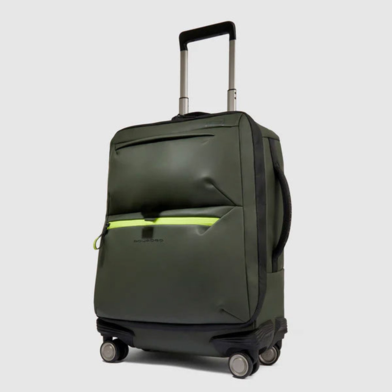 Piquadro C2OW Slim Cabin Spinner 55 grün Weicher Koffer