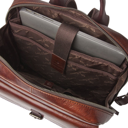 Castelijn &amp; Beerens Rien Laptop-Rucksack 15,6'' + Tablet-RFID-Rucksack in Cognac