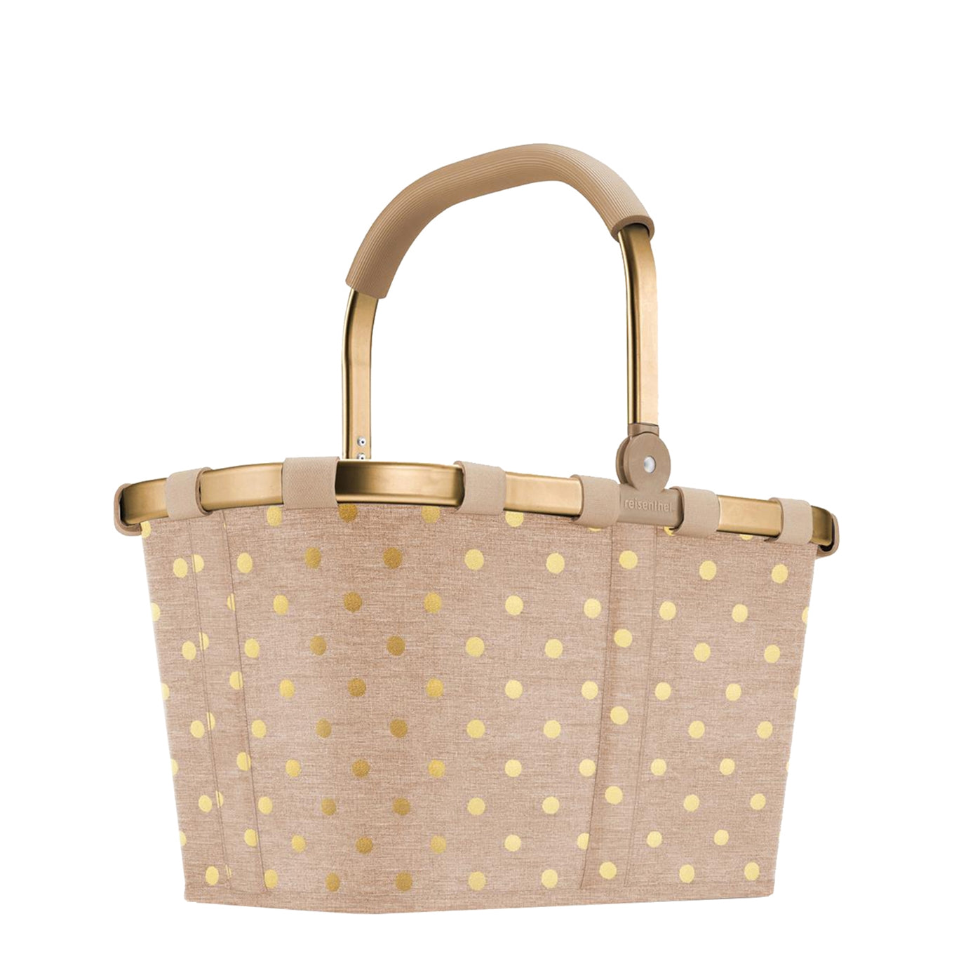 Reisenthel Shopping Carrybag frame metallic dots coffee