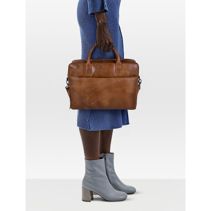 DSTRCT Fletcher Street Workingbag 17" cognac2