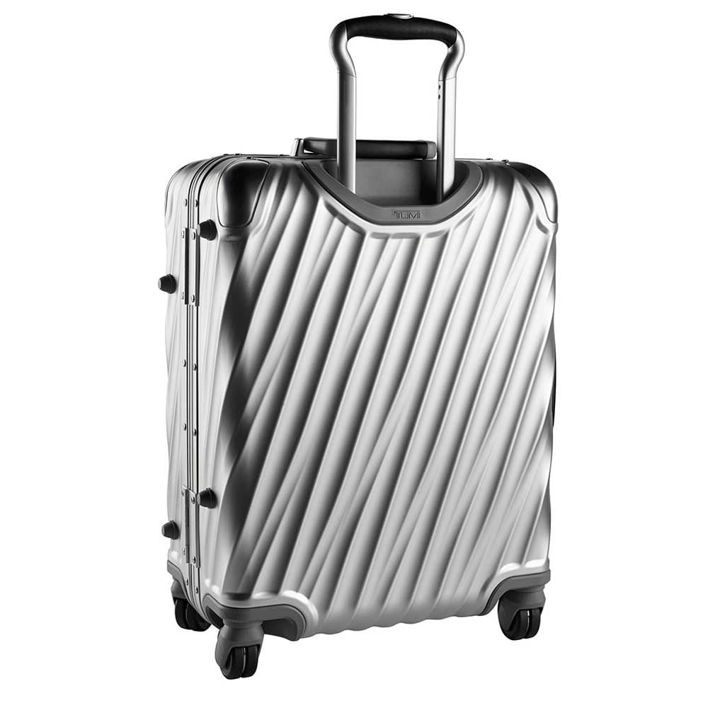 Tumi 19-Grad-Aluminium-Continental-Handgepäck-Hartschalenkoffer in Silber