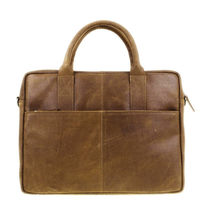 DSTRCT Limited Single Zip 15'' Laptop bag cognac