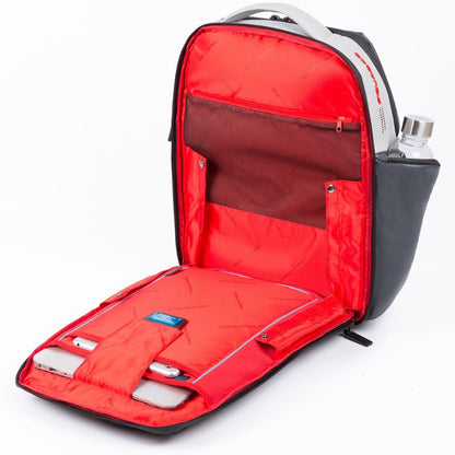 Piquadro Urban Fast-Check PC-Rucksack mit iPad-Fach grau-schwarzer Rucksack