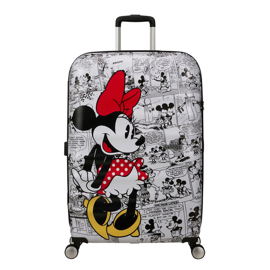 American Tourister Wavebreaker Disney Spinner 77/28 TSA Minnie Comics weißes Hartschalenetui