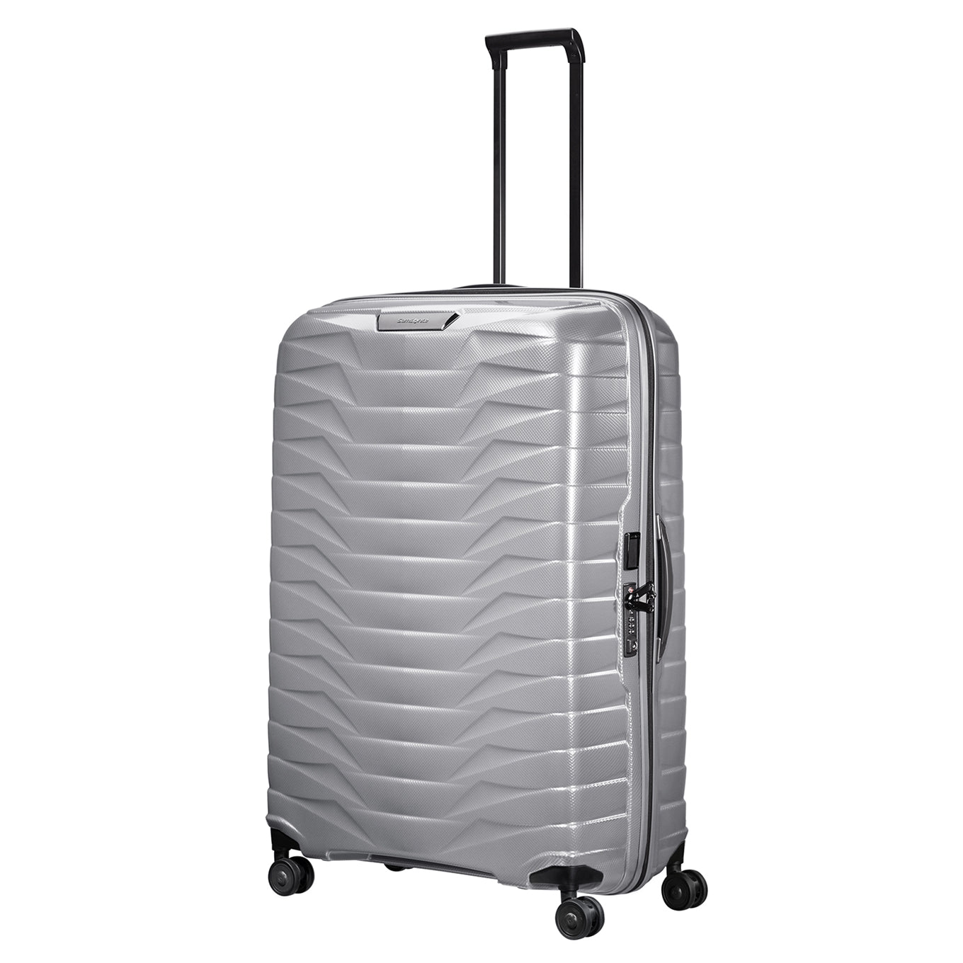 Samsonite Proxis Spinner 86 silbernes Hartschalenetui