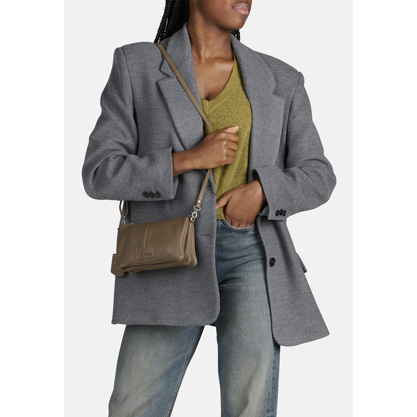 Burkely Soft Skylar Triple Pocket Zip taupe Damentasche