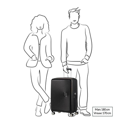 American Tourister Soundbox Spinner 67 Erweiterbarer lavendelfarbener Hartschalenkoffer