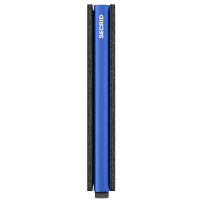 Secrid Slimwallet Wallet Mattschwarz-blaue Damenbrieftasche
