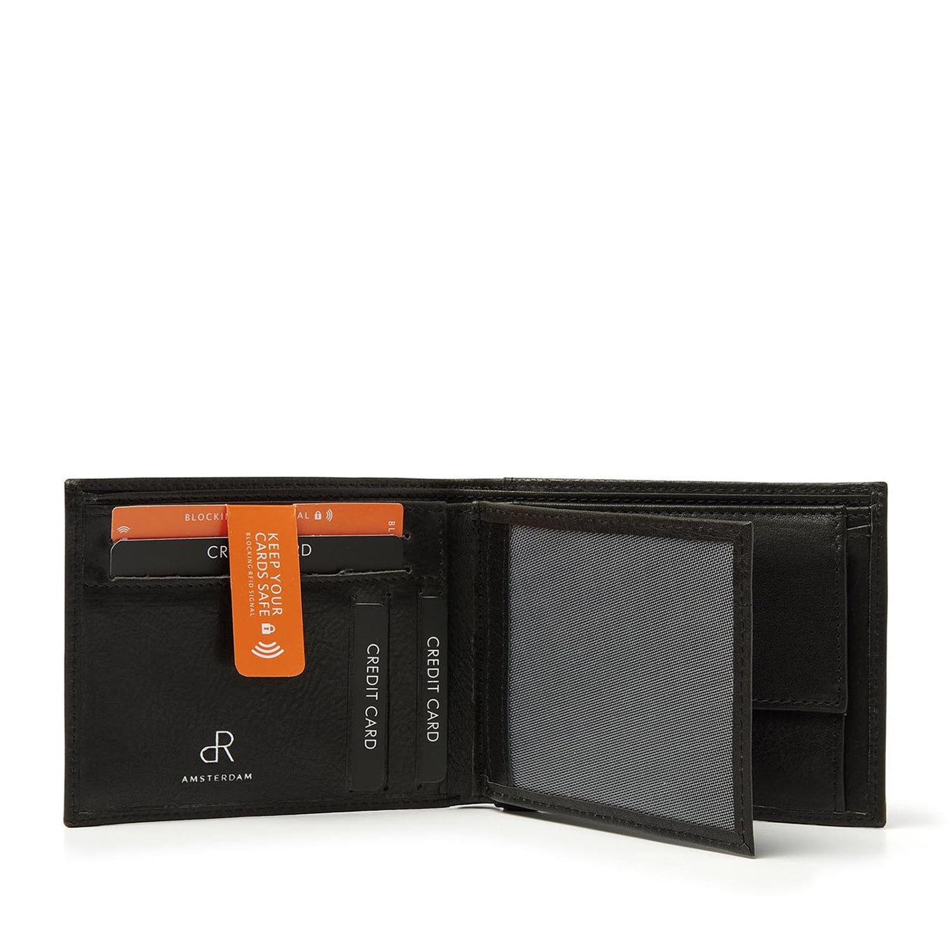 dR Amsterdam Milan Billfold 28559 black Women's wallet