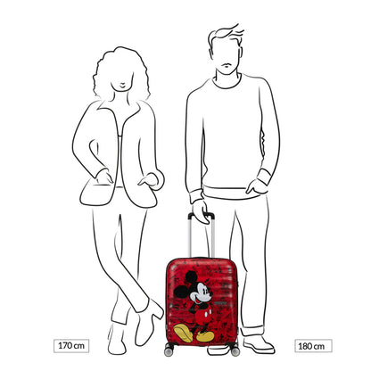 American Tourister Wavebreaker Disney Spinner 55/20 TSA Mickey Comics rotes Hartschalenetui