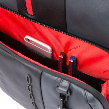 Piquadro Urban Fast-Check PC-Rucksack mit iPad-Fach grau-schwarzer Rucksack