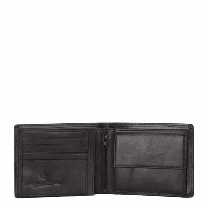 Castelijn &amp; Beerens Gaucho Billfold mit Innenreißverschluss schwarze Herrenbrieftasche