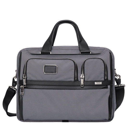 TUMI Alpha EXP Org Laptop Brief meteor grey