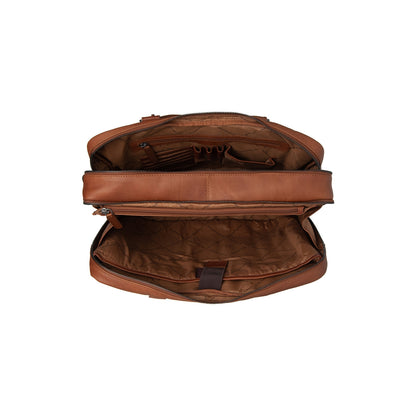 The Chesterfield Brand Boston Laptoptas cognac