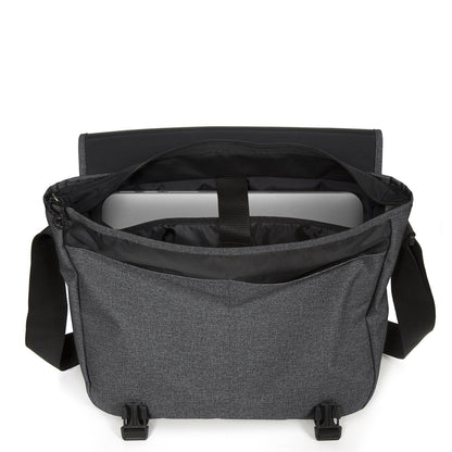 Eastpak Delegate + Umhängetasche aus schwarzem Denim
