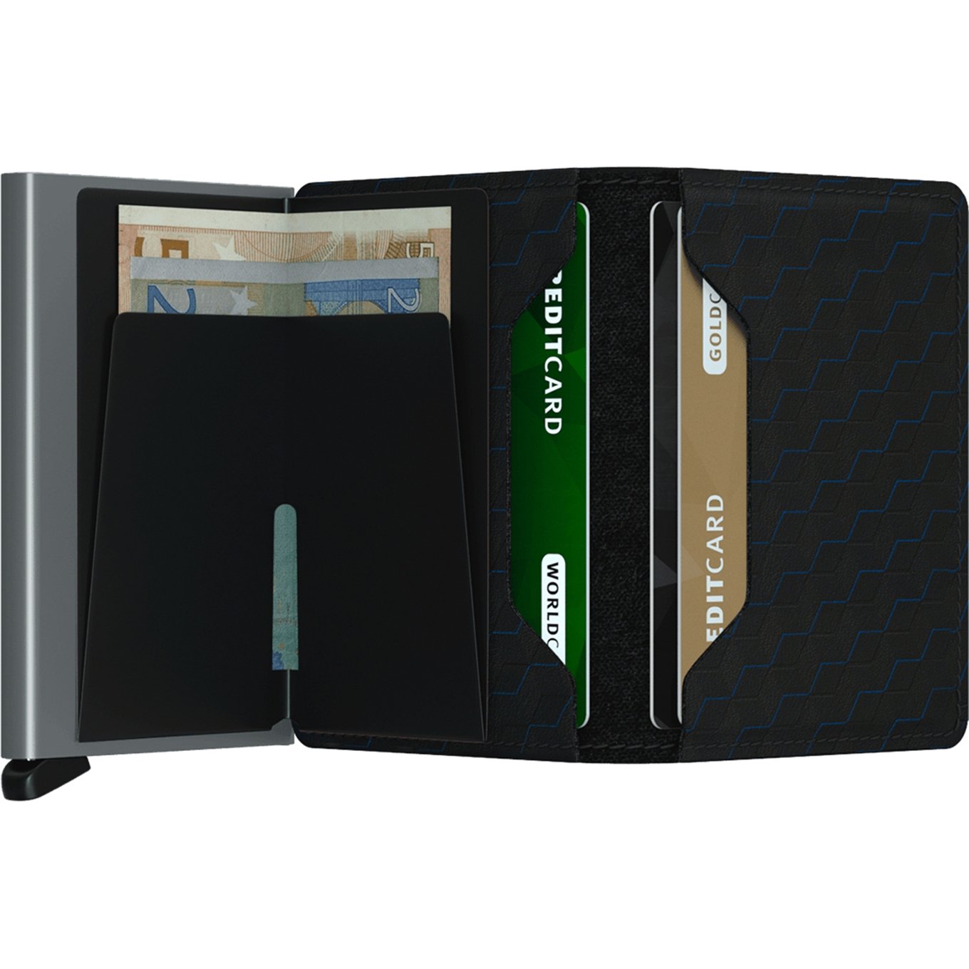 Secrid Slimwallet Wallet Optisches Damenportemonnaie in Schwarz und Titan