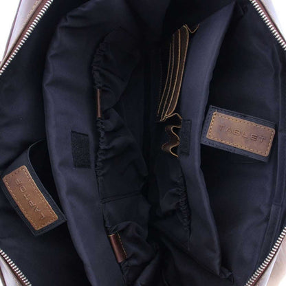 Plevier Vintage London Laptoptasche 2 Fächer 15,6" dunkelbraun