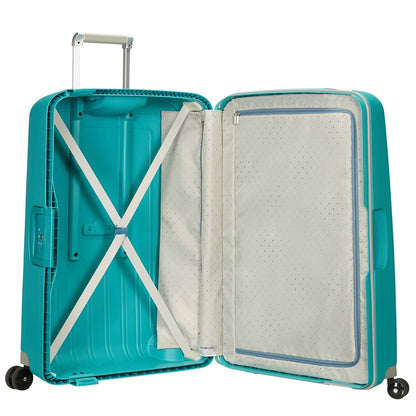 Samsonite S'Cure Spinner 55 + 75 Set aqua blue Hard Case