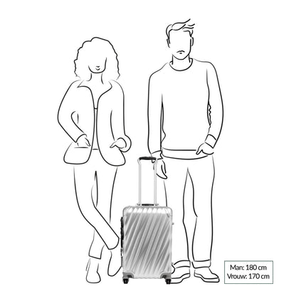 Tumi 19 Degree Aluminium International erweiterbares Handgepäck-Hartschalenkoffer in Silber