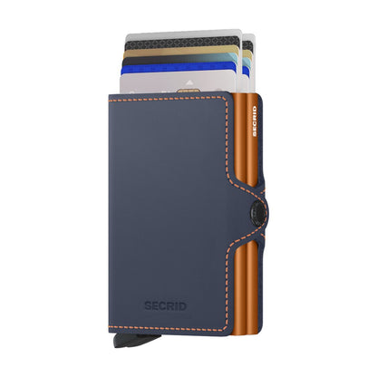 Secrid Twinwallet Matte Nachtblau &amp; Orange Damenbrieftasche