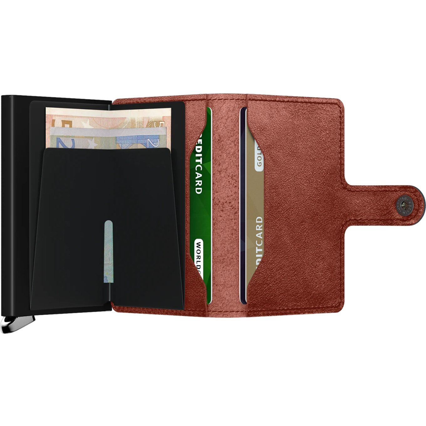 Secrid Miniwallet Premium Basco braune Damenbrieftasche