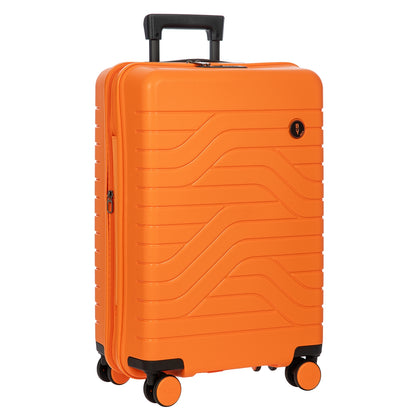 Bric's Ulisse Trolley Erweiterbarer mittlerer orangefarbener Hartschalenkoffer