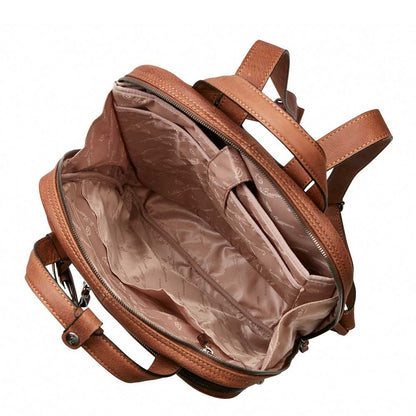 Castelijn &amp; Beerens Carisma Laptop-Rucksack 15,6 Zoll + Tablet-Rucksack in Cognac