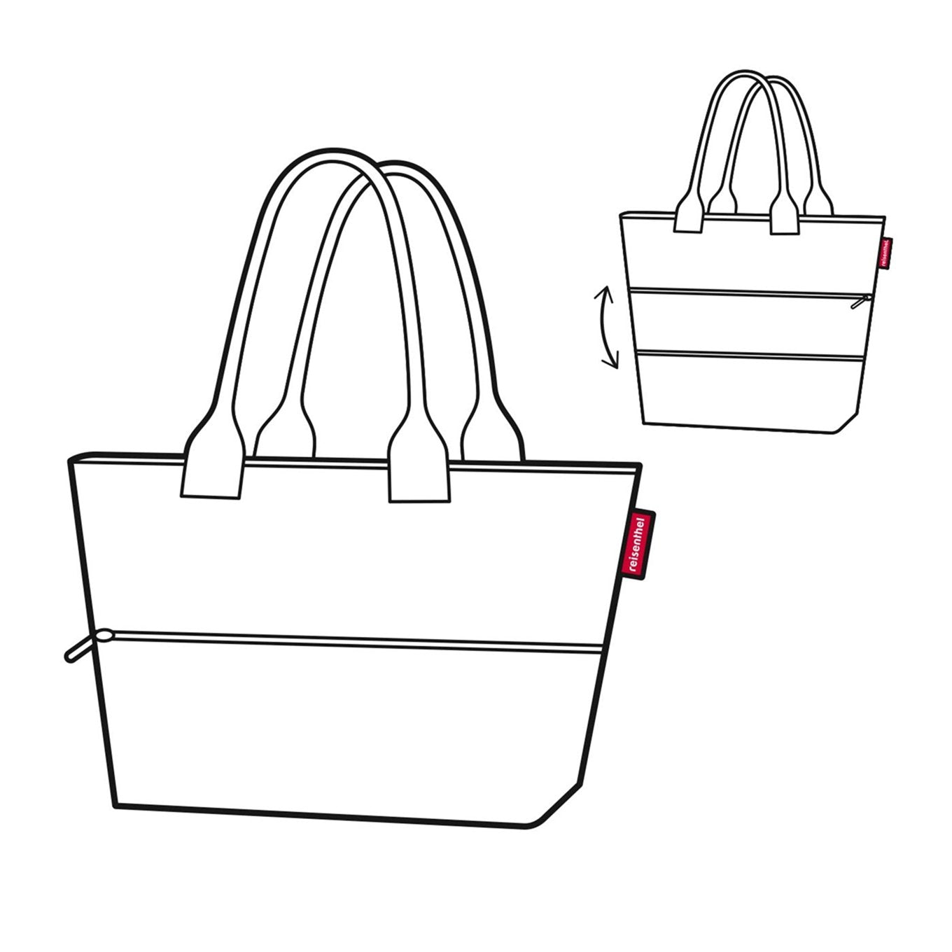 Reisenthel Shopping Shopper e1 herringbone dark blue