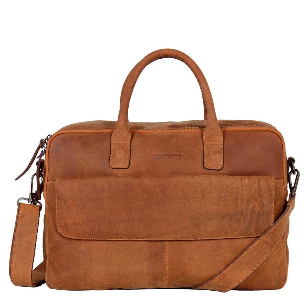 DSTRCT Wall Street Workingbag 17" cognac