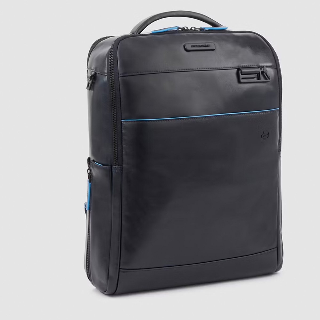 Piquadro Blue Square Computer Backpack Plain With iPad Pro blue