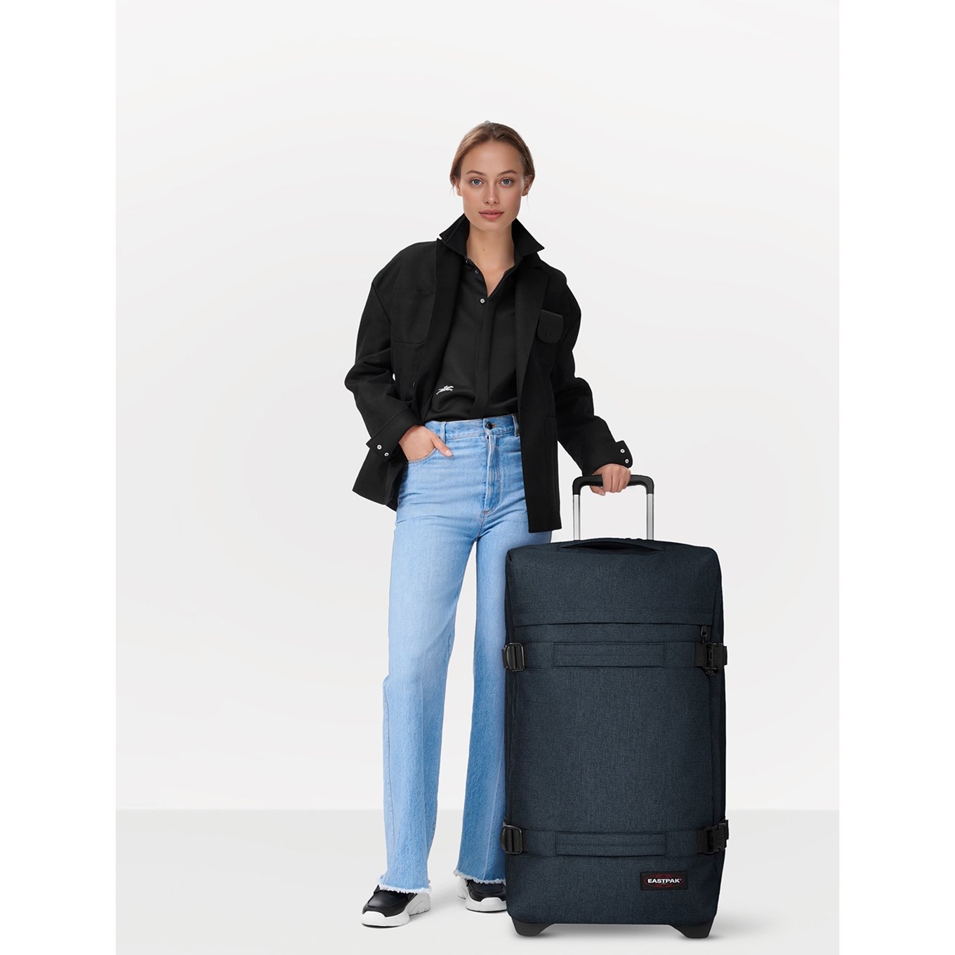 Eastpak Transit'R L triple denim Soft suitcase