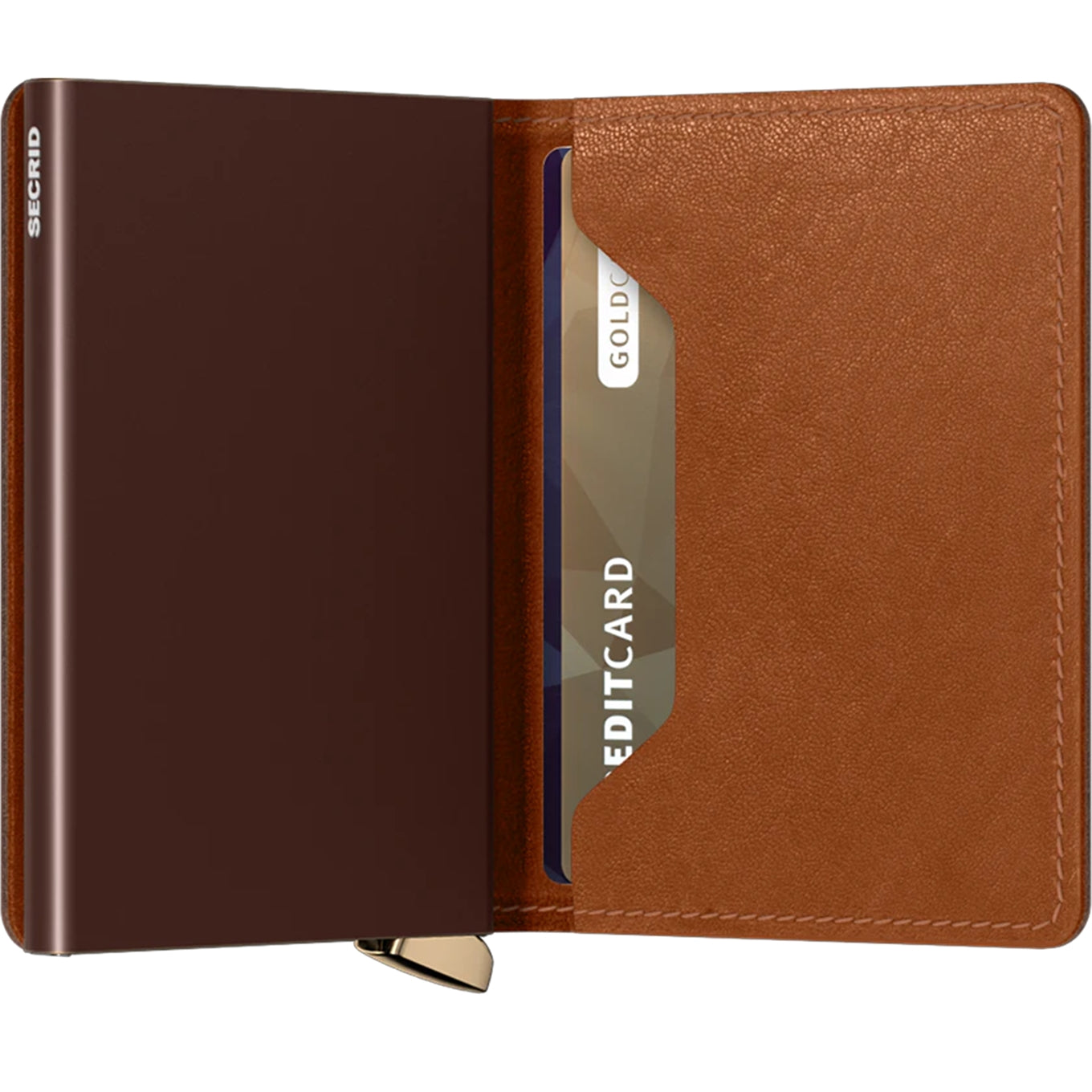 Secrid Slimwallet Emboss Lines cognac