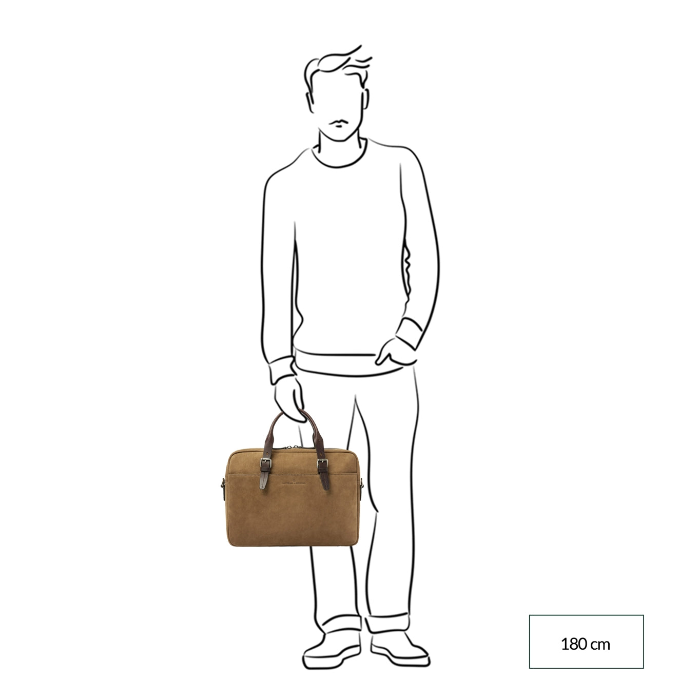 Castelijn &amp; Beerens Veneto Nubuck Laptopbag 15.6" taupe