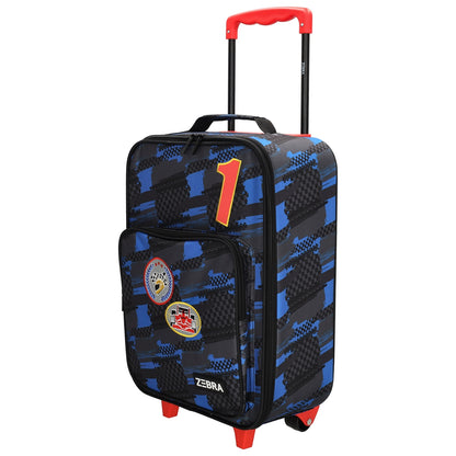 Zebra Trends Trolley Adventure Rennwagen schwarz Weicher Koffer