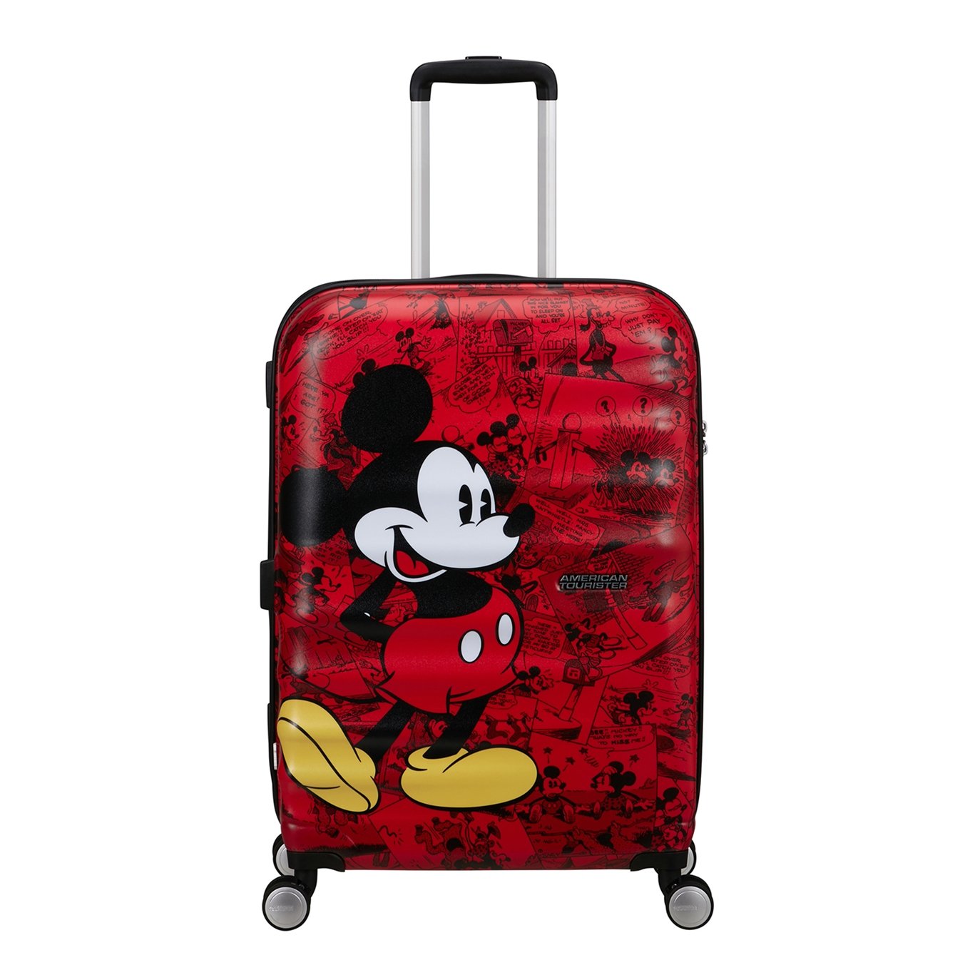 American Tourister Wavebreaker Disney Spinner 67/24 TSA Mickey Comics rotes Hartschalenetui