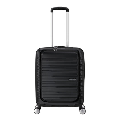American Tourister Flashline Spin. 55/20 Frontloader Cabin Trolley shadow black