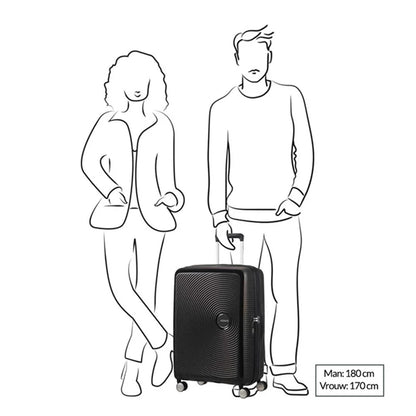 American Tourister Soundbox Spinner 67 Erweiterbarer Bass schwarz Hartschalenkoffer