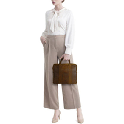 DSTRCT Limited Single Zip 14'' Laptop bag cognac